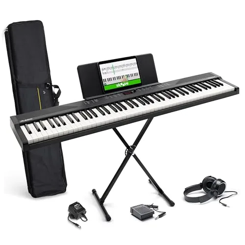 Alesis Piano Numérique 88 Touches avec 480 Sons, Haut-Parleurs, MIDI U