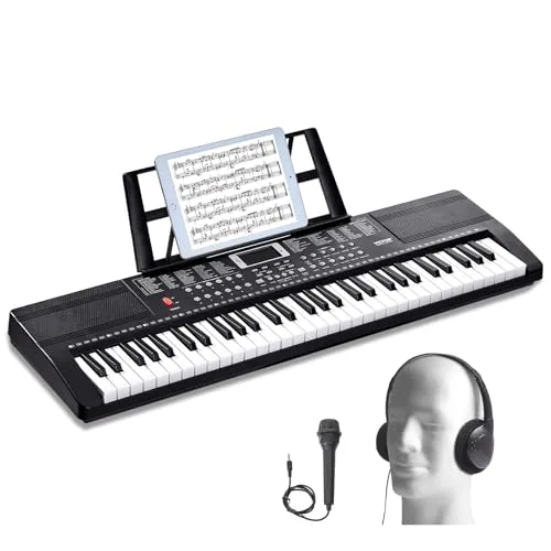 VEVOR Clavier Piano Numérique, 61 Touches, Ensemble Piano à Clavier Él