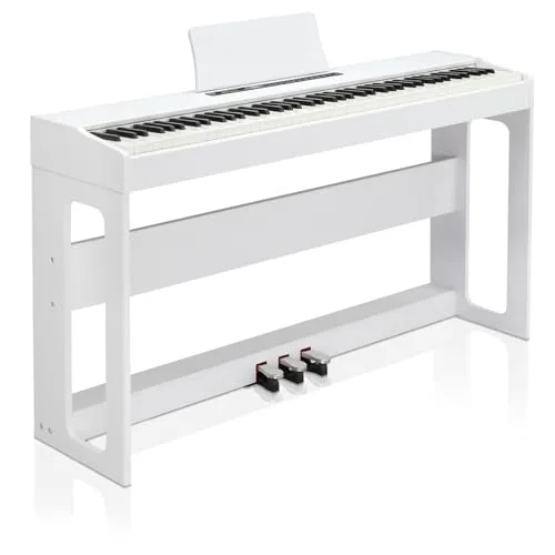 LEADZM Piano Numérique 88 Touches, Clavier Entièrement Lesté, Piano Él